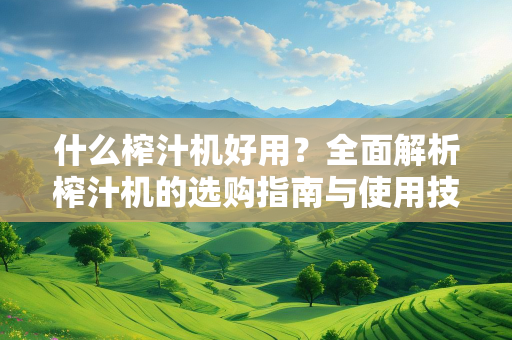 什么榨汁机好用？全面解析榨汁机的选购指南与使用技巧