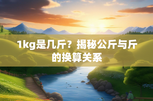 1kg是几斤？揭秘公斤与斤的换算关系