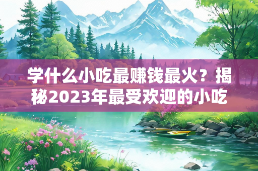 学什么小吃最赚钱最火？揭秘2023年最受欢迎的小吃创业项目