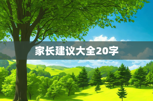 家长建议大全20字