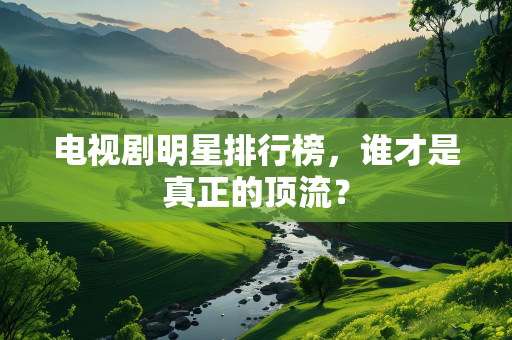 电视剧明星排行榜，谁才是真正的顶流？