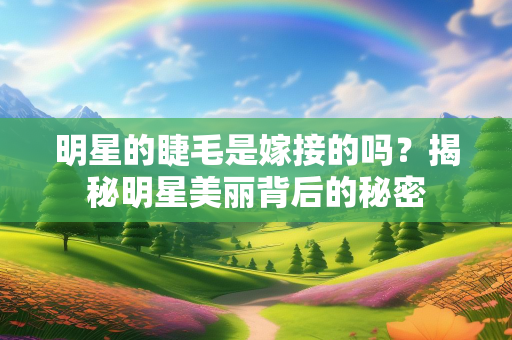 明星的睫毛是嫁接的吗？揭秘明星美丽背后的秘密