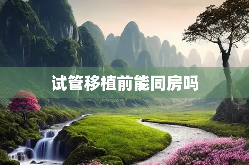 试管移植前能同房吗